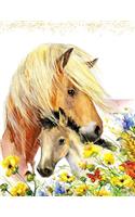 Graph Paper Notebook: Quad Ruled Graphing Paper, 200 Pages, Cute Horse and Pony (8.5x11)