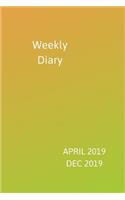 Weekly Diary April 2019-Dec 2019