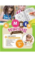 Number Tracing Practice! Activity for Study & Teaching.: Finite Mathematics-Handwriting-Workbook Game-Coloring-Dot To Dot-Word Search