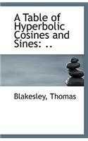 A Table of Hyperbolic Cosines and Sines