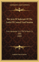Acts of Sederunt of the Lords of Council and Session