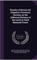 Results of Boreal Owl (Aegolius Funereus) Surveys on the Jefferson Division of the Lewis & Clark National Forest