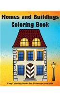 Homes and Buildings Coloring Book