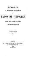 Mémoires et Relations Politiques du Baron de Vitrolles
