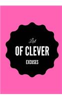 List Of Clever Excuses