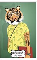 Notebook Journal Dot-grid, Graph, Lined, Blank No Lined Hipster Tiger: Small Pocket Notebook Journal Diary, (Blank Notebook Journal)