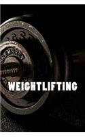 Weightlifting: journal or notebook with 150 lined pages