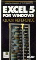 EXCEL 5 for Windows Quick Reference