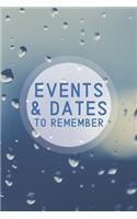 Events & Dates to Remember