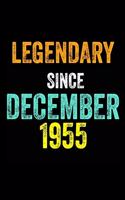 Legendary Since December 1955: 6 X 9 Blank Lined journal Gifts Idea - Birthday Gift Lined Notebook / Journal Gift - Soft Cover, Matte Finish