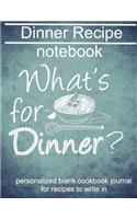 Dinner Recipe notebook