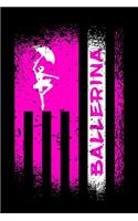Ballerina Notebook: Beautiful Ballerina Notebook with 120 checked pages in Trim size 15,24 x 22,86 cm (6" x 9")