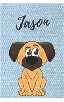 Personalisiertes Notizbuch - Hunde Jason: DIN A5, 120 blanko Seiten