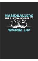 handballers are playing soccer: 6x9 Handball - grid - squared paper - notebook - notes