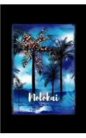 Molokai: Hawaiian Christmas Notebook With Lined College Ruled Paper For Taking Notes. Stylish Tropical Travel Journal Diary 6 x 9 Inch Soft Cover. For Home, 