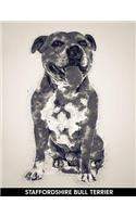 Staffordshire Bull Terrier: Notebook with Alternate Lined and Blank Pages for Writing & Drawing(3 Dog Novelty Art Journal)