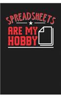 Spreadsheets Are My Hobby: Dark Gray, White & Red Design, Blank College Ruled Line Paper Journal Notebook for Accountants and Their Families. (Bookkeeping and Tax Season 6 x 9