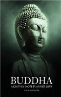 Buddha Monthly Note Planner 2019 1 Year Calendar