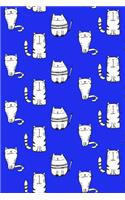 Journal Notebook For Cat Lovers Sketchy Cats Pattern 3: 110 Page Plain Blank Journal For Drawing, Writing, Doodling In Portable 6 x 9 Size.(8 Wordworthy Series Unlined)