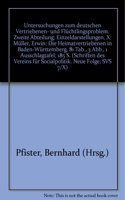 Untersuchungen Zum Deutschen Vertriebenen- Und Fluchtlingsproblem