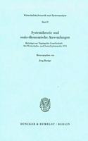 Systemtheorie Und Sozio-Okonomische Anwendungen