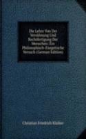 Die Lehre Von Der Versuhnung Und Rechtfertigung Der Menschen: Ein Philosophisch-Exegetische Versuch (German Edition)