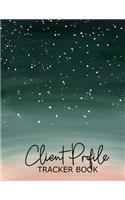 Client Tracker Profile Book: Customer Tracking Log Book with alphabetized tabs and area for personal notes on products, services, date, time, and index page