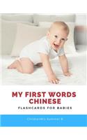 My First Words Chinese Flashcards for Babies