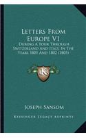 Letters From Europe V1