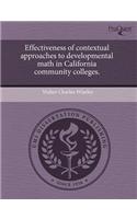 Effectiveness of Contextual Approaches to Developmental Math in California Community Colleges