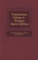 Transactions, Volume 4: (English)