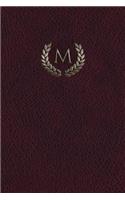 Monogram "m" Grid Notebook: 150 Page Journal Notebook Sketchbook