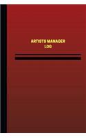 Artists Manager Log (Logbook, Journal - 124 pages, 6 x 9 inches)