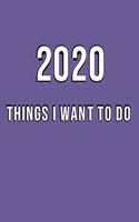 2020 Things to Do This Year Resolution Journal