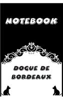 Dogue de Bordeaux Notebook: Black and White notebook, Decorative Journal for Dogue de Bordeaux Lover: Notebook /Journal Gift, Black and White,100 pages, 6x9, Soft cover, Mate F