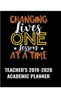 Changing Lives One Lesson At A Time Teacher's 2019-2020 Academic Planner