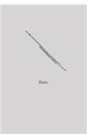 Flute: Minimal Design Blank Sheet Music Journal 6" x 9" 100 pages