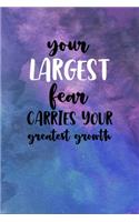 Your Largest Fear Carries Your Greatest Growth