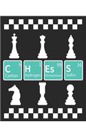 Chess: Player Lover Periodic Table Funny Men Women Composition Notebook 100 Wide Ruled Pages Journal Diary