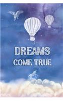 Dreams Come True: Dream Diary, Sky Blue Celestial Cover with Cloud Theme