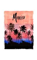 Mexico: Mexican Holiday Christmas Notebook With Lined Wide Ruled Paper For Taking Notes. Stylish Tropical Travel Journal Diary 8.5 x 11 Inch Soft Cover. For