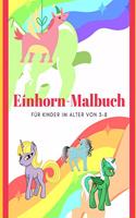 Einhorn-Malbuch für Kinder im Alter von 3-8