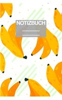 Notizbuch A5 Muster Banane: - 111 Seiten - EXTRA Kalender 2020 - Einzigartig - Kariert - Karo - Raster - Geschenk - Geschenkidee