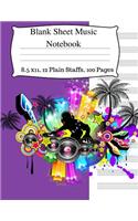 Blank Sheet Music Notebook