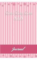 Delta Delta Delta: Line Ruled Sorority Girls Journal - Great Present for Big or Lil Sister
