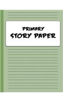 Primary Story Paper: Draw & Write Composition Book for Kids - Green