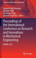 Proceedings of the International Conference on Research and Innovations in Mechanical Engineering