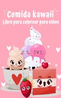 Libro para colorear comida de Kawaii