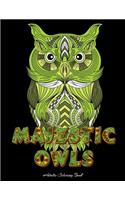 MAJESTIC OWLS Adults Coloring Book