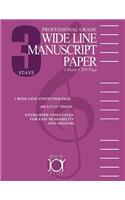 3-Stave Wide Line Manuscript Paper